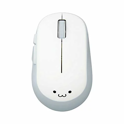 エレコム マウス ワイヤレス (レシーバー付属) Mサイズ 5ボタン (戻る・進むボタン搭載) BlueLED EPRIM ホワイト M-DY1