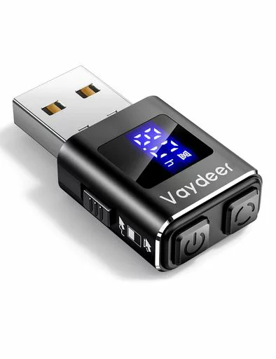 VAYDEER メタルミニマウスジグラー T5s マウスマーバー Mouse Jiggler タイマー付き、LEDカウントダウン、検出不可、3ボタンコントロール、オフィス、リモートワーク、オンラインミーティング…