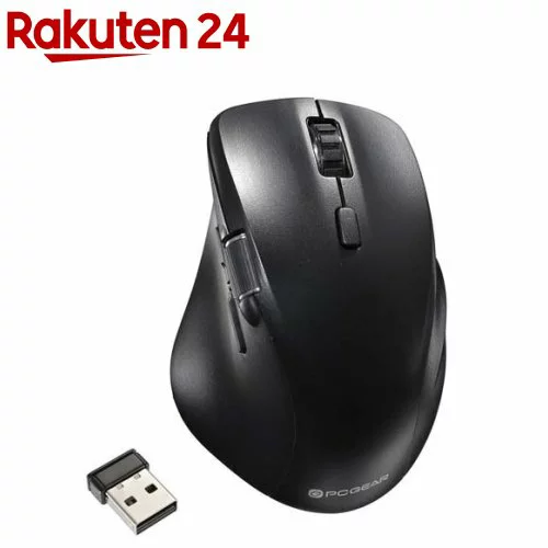 マウス PCGEAR 静音ワイヤレスマウス ブラック Mサイズ(1個)【OHM】