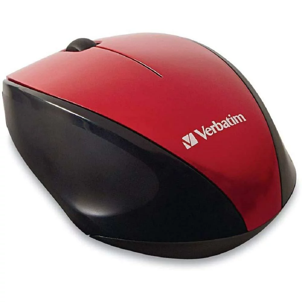 Verbatim ‎バーベイタム(Verbatim) Verbatim バーベイタム ワイヤレスマウス 無線 2.4GHz Blue LEDセンサー式 レシーバー付属 レッド MUSWBLRV1