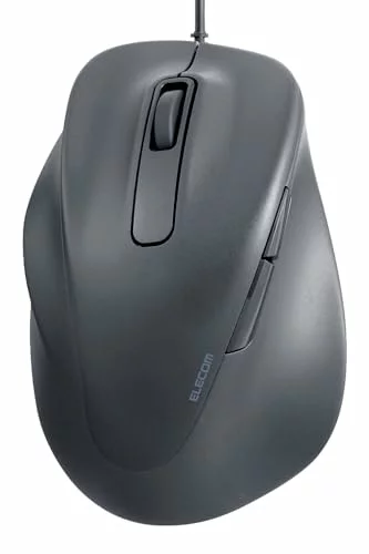 エレコム 有線マウス 静音 EX-G 2023年モデル 左手用 XLサイズ 5ボタン 「AskDoctors評価サービス」認証 抗菌 ブ 送料無料