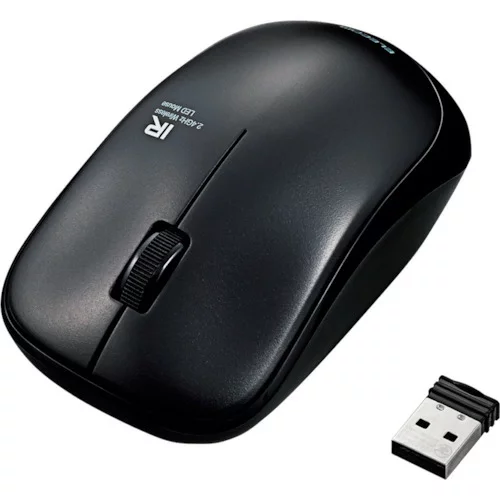ELECOM 【期間限定!対象商品P2〜20倍】 ELECOM 無線IRマウス 3ボタン ENELOシリーズ 静音ボタン ブラック 1個