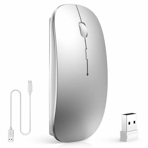 マウス Bluetooth Type-C充電式 ワイヤレスマウス 2.4GHz光学式 3dpi切替 静音 薄型 小型 無線マウス 高精度 左右対