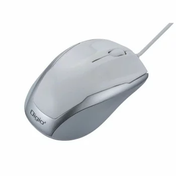 ナカバヤシ Digio2 有線 3ボタンマウス BlueLED ホワイト MUS-UKT115W