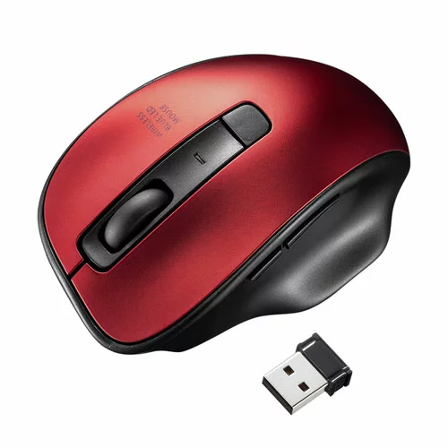 サンワサプライ ワイヤレスブルーLEDマウス ASNMA-WBL134R|パソコン パソコン周辺機器 マウス【代引き決済不可】【日時指定不可】