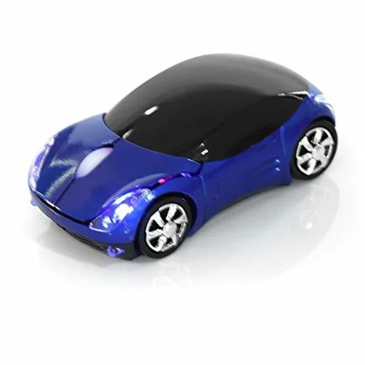 マウス Richer-R ワイヤレスマウス 2.4Gスポーツカー型Bluetooth光学式マウス USBレシーバー付き 1600DPI高精度マウス 携帯便利 ゲーミングマウス PCデスクトップ/ラップトップ/タブレット/ゲーム適用(ブ…