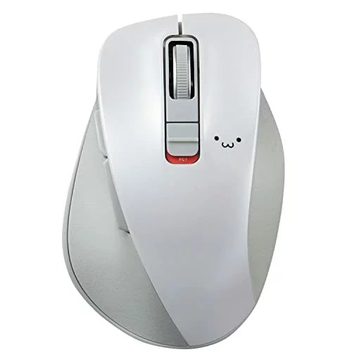 エレコム ワイヤレスマウス Bluetooth EX-G 握りの極み 静音設計 5ボタン マルチペアリング Mサイズ ホワイト フェイス 送料無料