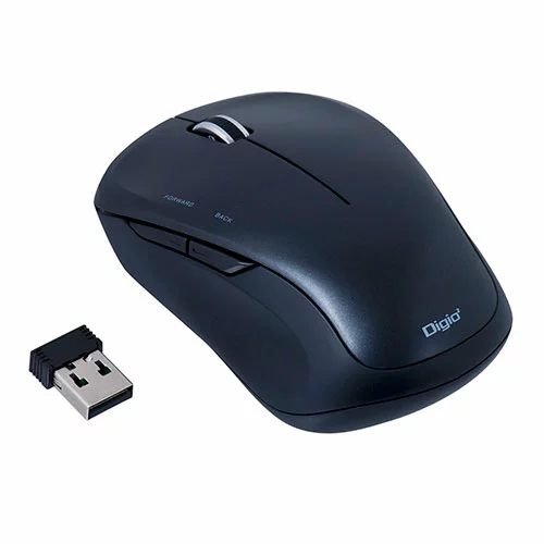 マウス Digio デジオ 無線5ボタンBlueLEDマウス ブラック ASNMUS-RKF118BK|パソコン パソコン周辺機器 マウス