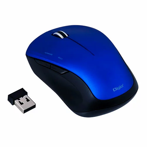 マウス Digio デジオ 無線5ボタンBlueLEDマウス ブルー ASNMUS-RKF118BL|パソコン パソコン周辺機器 マウス