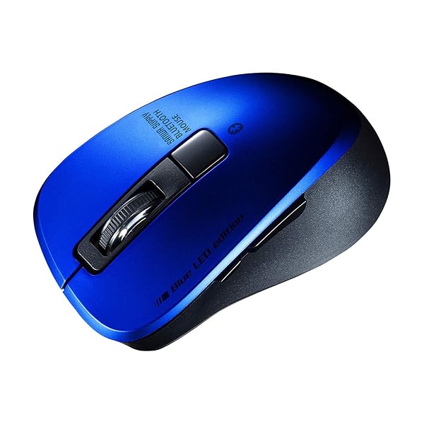 サンワサプライ Bluetooth 5.0マウス 静音 ブルーLED 5ボタン 2400dpi(3段階切替) 小型 レッド MA-BTBL15