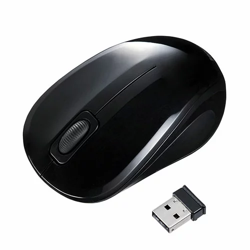 サンワサプライ 抗菌・静音ワイヤレスブルーLEDマウス ASNMA-WBSK315BK|パソコン パソコン周辺機器 マウス
