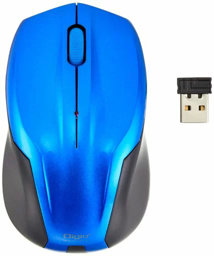 マウス Digio2 マウス 無線 静音 3ボタン BlueLED ブルー Z8307