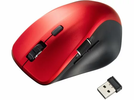 サンワサプライ 【お取り寄せ】サンワサプライ 静音ワイヤレスマウス 5ボタン レッド MA-WBS524R マウス キーボード 入力機器 パソコン 家電