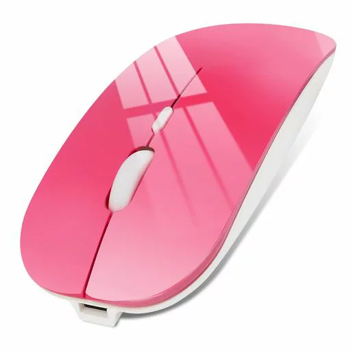マウス Bluetooth充電式ワイヤレスマウス薄型無線マウス静音2.4GHz3DPIモード光学式高精度持ち運び便利Mac/Windows/Surface/Macbook/iPad/iPhone/PCに対応(濃いピンク)