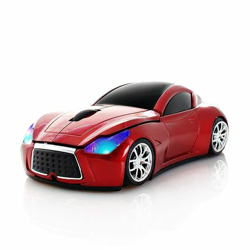 RUUNNER ワイヤレスマウス 無線マウス クール 車型 スポーツカー かっこいい コンパクト 小型 軽量 持ち運び便利 USB 2.4GHz 光学式 高精度 受信範囲10M 8色 (赤)