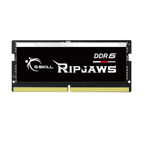 G.Skill Ripjaws (Intel XMP) 16GB (1 x 16GB) DDR5 4800 CL40-39-39 1.10V シングルチャンネル ノートパソコンメモリ / RAM - F5-4800S4039A16GX1-RS (ブラック)