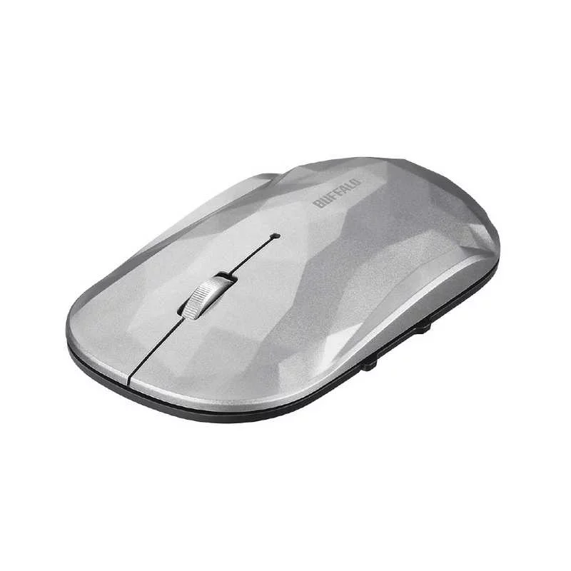 BUFFALO マウス FLEXUS [BlueLED /無線(ワイヤレス) /5ボタン /Bluetooth] ジオメトリー/シルバー BSMBB538GSV