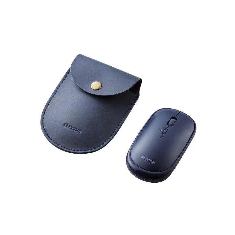 ELECOM 【ポイント20倍】エレコム BlueLEDマウス/薄型/Bluetooth対応/4ボタン/ポーチ付/ブルー M-TM10BBBU