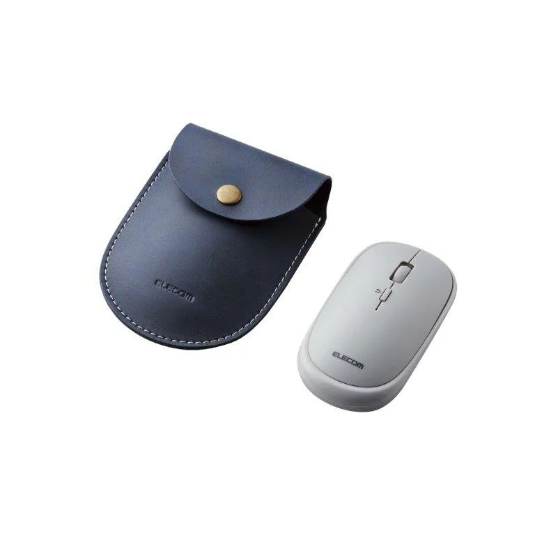 ELECOM 2025 12月 クリスマス スマホ pc LAN ルーター パソコン スマートフォン スマホ OA機器 デジタル 情報 周辺 機器 パーツ デジタル関連 | エレコム BlueLEDマウス 薄型 Bluetooth対応 4ボタン ポーチ付 グレー M-TM10BBGY