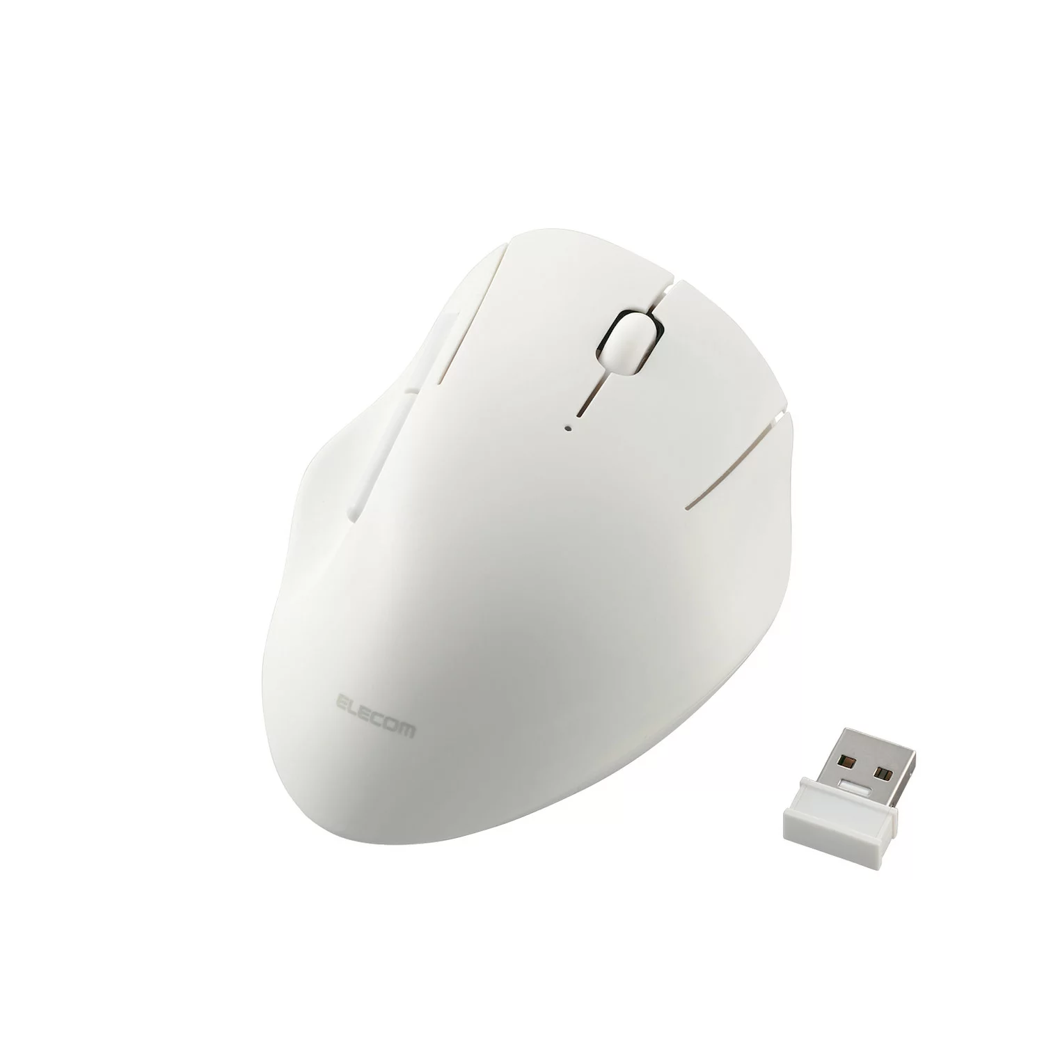 ELECOM [ELECOM]無線 2.4GHz マウス 静音 ワイヤレス 5ボタン エルゴノミクス 【 Windows 11 Mac Chrome 対応 】 抗菌 Mサイズ SHELLPHA ホワイト M-SH20DBSKWH/MSH20DBSKWH
