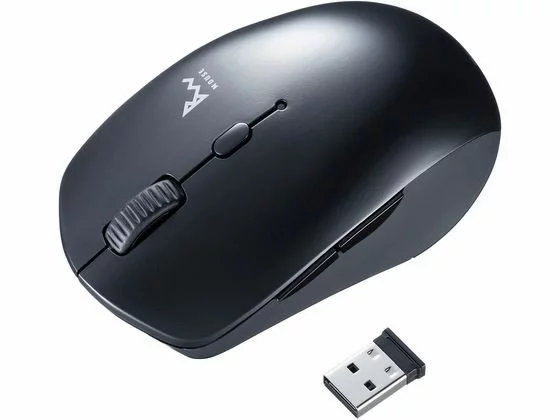 サンワサプライ 【マラソン限定★2】【お取り寄せ】サンワサプライ 静音ワイヤレスブルーLEDコンボマウス(ブラック)