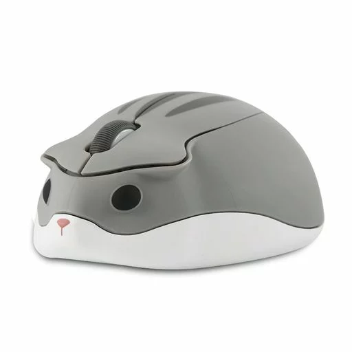 キャラクター SHEYI 2.4Ghzワイヤレスマウス かわいい動物ハムスターの形 USB無線マウス 静音 電池式 光学式 Mサイズ 軽量 女性/子供用 キャラクター PC/ノートパソコン/コンピューター/Macbookに対応 (グレー)