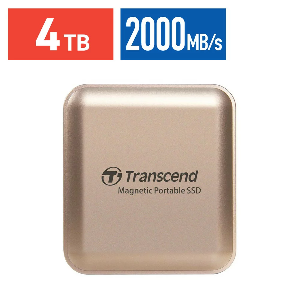 Transcend USB 4TB｜Transcend TS4TESD420G MagSafe対応 ESD420 20Gbps Type-C シャンパンゴールド