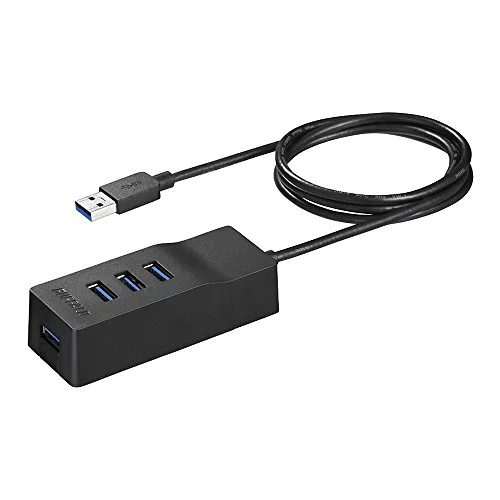 【ポイント2倍】 【クーポン付】 HDD BUFFALO USB3.0 セルフパワー 4ポートハブ ブラック 外付けHDDに最適 上挿しモデル マグネット付き 送料無料