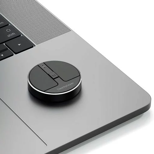 SIGNORMOTO 圧力感知スクロール付きミニラウンドキャパシターマウス、超携帯型ワイヤレスマウス、接続方法:有線、2.4G、デュアルBluetooth、ラバーシsleeve付き、ビジネスプロフェッショナル向け(黒)