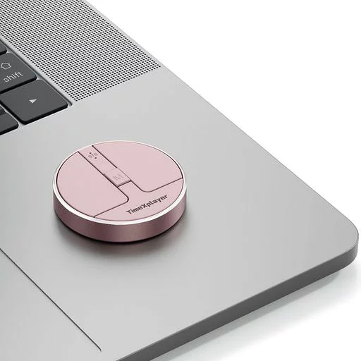 SIGNORMOTO 圧力感知スクロール付きミニラウンドキャパシターマウス、超携帯型ワイヤレスマウス、接続方法:有線、2.4G、デュアルBluetooth、ラバーシsleeve付き、ビジネスプロフェッショナル向け(ピン…