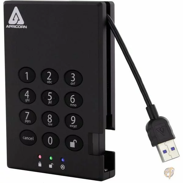 Apricorn (256-Bit 1 TB) - Apricorn Aegis Padlock TB USB 3.0 256-bit AES XTS Hardware Encrypted Portable External Hard Drive (A25-3PL256-1000)
