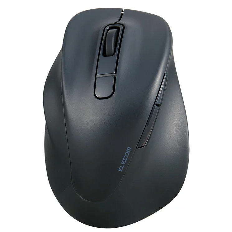 ELECOM Bluetooth マウス 静音 ワイヤレス 5ボタン 左手専用 【 Windows 11 10 mac Chrome Android iPhone iPad 対応 】 抗菌 Mサイズ 2台接続可 EX-G ブラック ELECOM