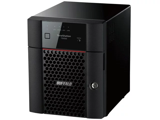 バッファロー 法人向けNAS 4ベイデスクトップ(8TB) TeraStation TS3430DNシリーズ ブラック TS3430DN0804 [TS3430DN0804]
