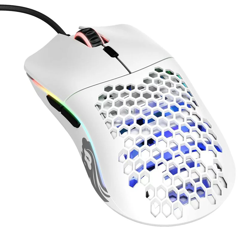 GLORIOUS グロリアス モデルo ゲーミングマウス 白 有線 マウス 軽量 ゲーム用 RGB 6個プログラムボタン USB 白 マウス 国内正規品 (58g)