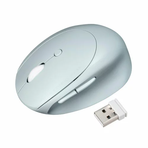 マウス PC パソコン スマホ アクセサリー 便利 グッズ 手首を楽にする小さな手にもピッタリな小型エルゴ FREERO ブルー 人間工学形状で 手首への負担が少ないエルゴノミクスデザインのBluetooth+ワイヤレスのコンボマウスです