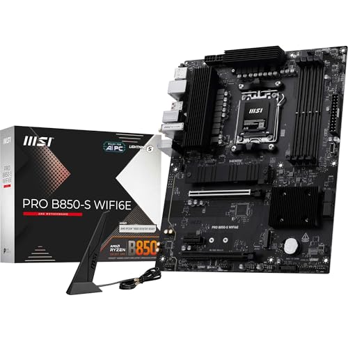MSI PRO B850-S WIFI6E マザーボード ATX - AMD Ryzen 9000/8000 / 7000プロセッサ対応 AM5 - DDR5 Memory Boost (8200+ MT/s OC)、PCIe 4.0 x16、M.2 Gen5、Wi-Fi 6E、2.5G LAN。