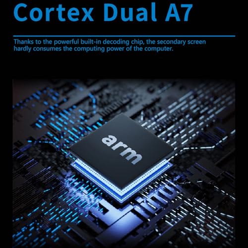 Tertioi USB Type Cポートとアルミニウム合金ケース用12.3インチIPSセカンダリモニタースクリーン、コンピューターモニター拡張ディスプレイ。