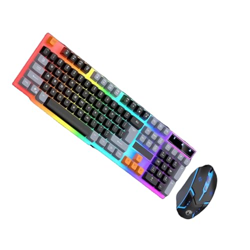コード付きゲーミング キーボードとコンボ LED バックライト付きメカニカル キーボード 1600DPI アクセサリ プログラマブル ゲーム