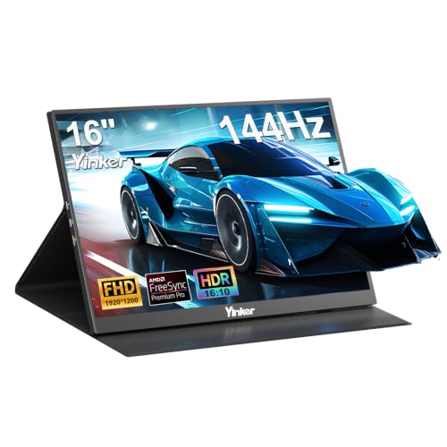 Yinker 16インチ 144Hz ゲーミング モバイルモニター 1920×1200 IPS Type-C YK-LDP4