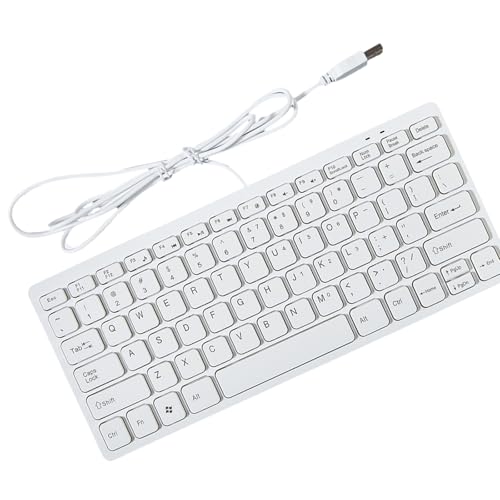 YIGZYCN USB 有線ミニチュア キーボード 78 薄型人間工学に基づいた快適なタイピング ホームまたは薄型キーボード