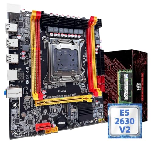 HDFEUt プロセッサー LGA2011 Xeon E5 2630 V2 ZSUS X79 VG2 マザーボードセット DDR3 16GB 1600MHz ECC RAM および NVME M.2 SATA 互換性(Motherboard+CPU) HDFEUt(ント) 789