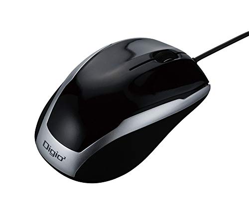 ナカバヤシ Digio2 有線 3ボタンマウス BlueLED ブラック Z8198
