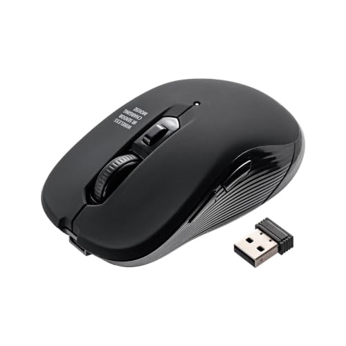サンワダイレクト マウス 無線 2.4GHz 5ボタン 静音 充電式 左右対称 【戻る・進む】 DPI切替 ワイヤレス ブラック 400-MAWS22BK 400-MAWS222BK