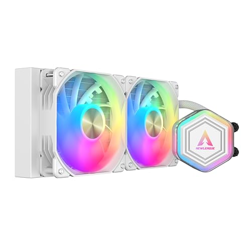NEWLEAGUE CPU クーラー ハイパフォーマンス 240mm ARGB Sync対応 LED5V PWM 簡易水冷式CPUクーラー LGA1700 / LGA1851 / AM5ソケット対応 (ホワイト, LUMISILENT 240) K120/K80
