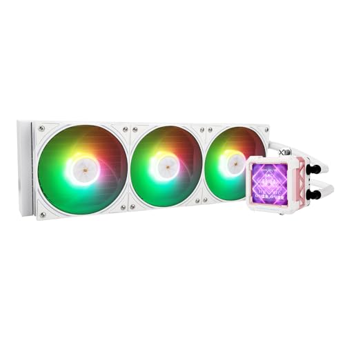 THERMALRIGHT FW PRO 360 ARGB MEW CPU AIO クーラー、320*320 解像度の IPS LCD スクリーン、AM5&Intel 1700/1851、高性能 360 スペック 水冷 2.73in リムーバブル ディスプレイ FW PRO 360 ARGB MEW D4