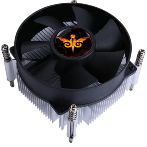 Cyvot 銅コア CPU 空冷クーラー 4 ピン PWM ファン LGA2011 2066 X79 X99 E5 対応 安心してご購入ください (具体的な製品寸法については寸法図をご参照ください) (2011-4Pin（温度制御なし）-丸型枠 黒ブレード - ライトなし,銅コア)