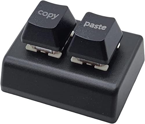 PLXGESA コピー アンド ペースト 2 キー キーボード、RGB バックライト付き 2 プログラマブル ボード、USB ミニ 2 パッド、ゲーミング スイッチ用メカニカル ゲーミング, ブラック C3XPT74Y-389