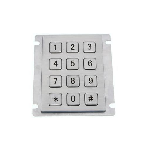 12 キー 3 × 4 マトリックス USB キオスクキーボード金属ステンレス鋼テンキーパッドアクセス制御用(USB Interface,Star And hash) SBNEFNUAU-89883F6F