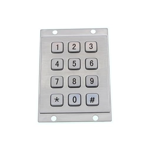 屋外スマート宅配ロッカー用12キー3x4工業用ミニステンレススチールテンキーパッド(Matrix,Star and Hash) SBNEFEFDS-522DFDD0