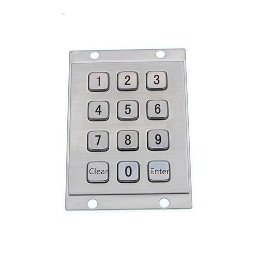 屋外スマート宅配ロッカー用12キー3x4工業用ミニステンレススチールテンキーパッド(USB,Clear and Enter) SBNEFEFDS-1BA404F3